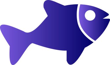 balık simgesi vektör illüstrasyonu