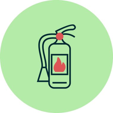 Yangın söndürücüsü. vektör simgesi 