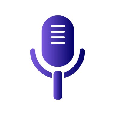 Mikrofon. Web simgesi vektör illüstrasyonu 