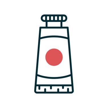 Yağlı boya tüp simgesinin vektör çizimi