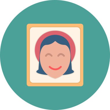 Portre simgesi vektör illüstrasyonu