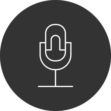 Mikrofon. Web simgesi vektör illüstrasyonu 