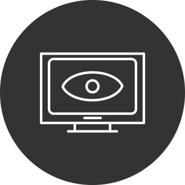 Görsel iletişim ikonu vektör illüstrasyonu