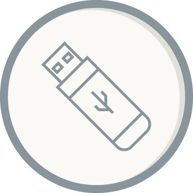 usb simge vektör illüstrasyonu