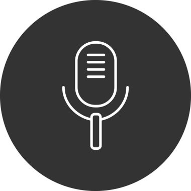 Mikrofon. Web simgesi vektör illüstrasyonu 