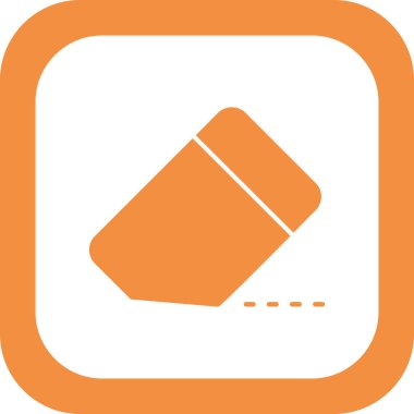 Silgi. Web simgesi basit tasarım 