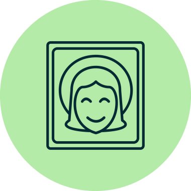 Portre simgesi vektör illüstrasyonu