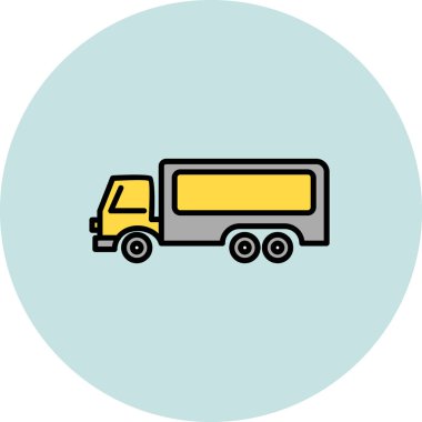 Kamyon. Web simgesi basit tasarım 