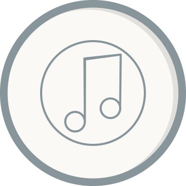 Müzik. Web simgesi basit tasarım
