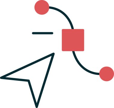 Bezier. Web simgesi basit illüstrasyon