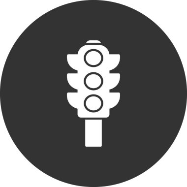 Trafik ışıkları düz kutsal kişilerin resmi, vektör, illüstrasyon