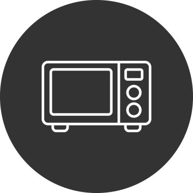 Mikrodalga fırın. Basit resimleme 