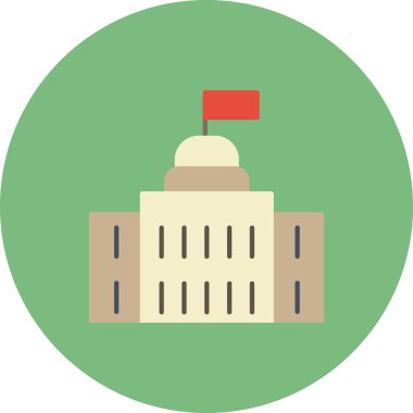 Hükümet binası simgesinin vektör illüstrasyonu