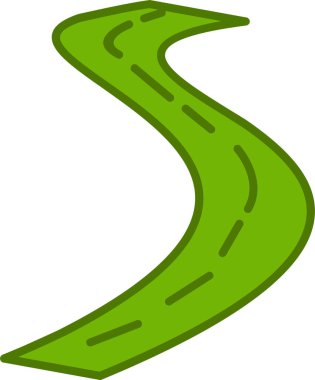 Yol simgesi, vektör illüstrasyonu