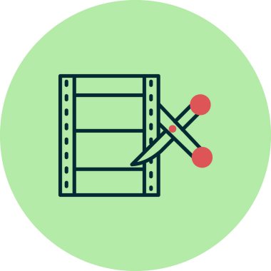 Video düzenleyici simgesinin vektör illüstrasyonu