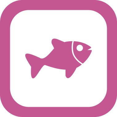 balık simgesi vektör illüstrasyonu