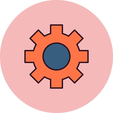 Çarklı. Web simgesi vektör illüstrasyonu ayarlanıyor