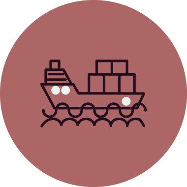 Gemi simgesi vektör illüstrasyonu