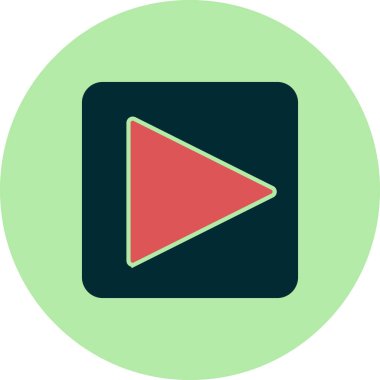 Oynayın. Web simgesi basit illüstrasyon 