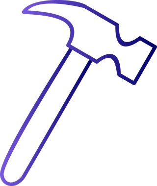 Çekiç. Web simgesi basit illüstrasyon 