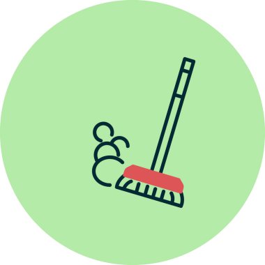 Süpürge simge vektör çizim