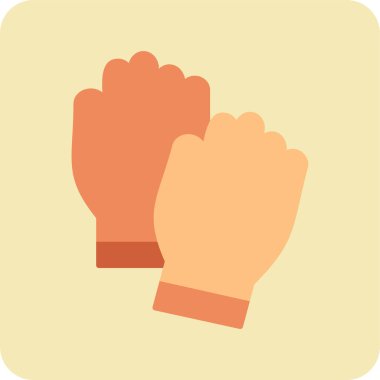vector illustration of hand gloves icon