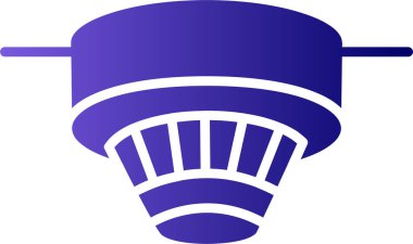 Duman dedektörü simgesinin vektör çizimi