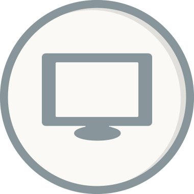 bilgisayar monitör simgesini vektör çizim 