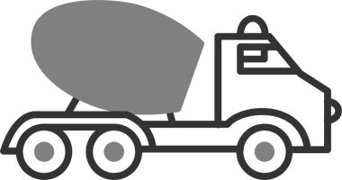 Cement Truck web icon simple illustration
