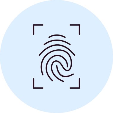 parmak izi ikonu vektör illüstrasyonu