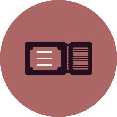 Bilet web simgesi basit illüstrasyon