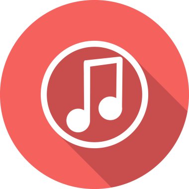 müzik notası ikon vektör illüstrasyonu