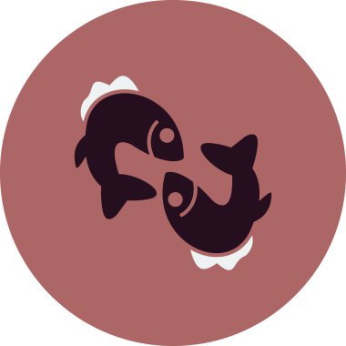 Balık. Web simgesi basit illüstrasyon 