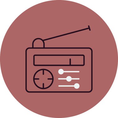 radyo simgesi vektör illüstrasyonu