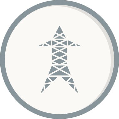 Elektrik direği. Web simgesi basit illüstrasyon 