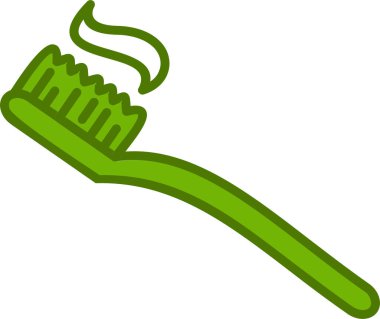 Diş fırçası web simgesi, basit illüstrasyon