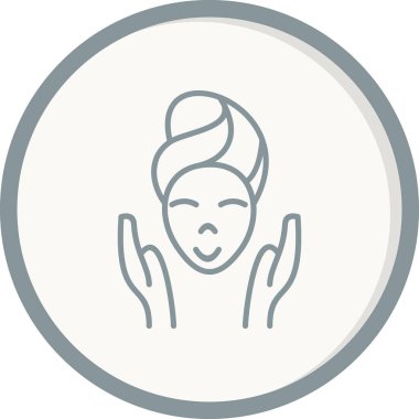 Yüz tedavi ikonu. düz biçim illüstrasyonu. 