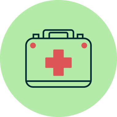 tıbbi ilk yardım kiti vektör simgesi