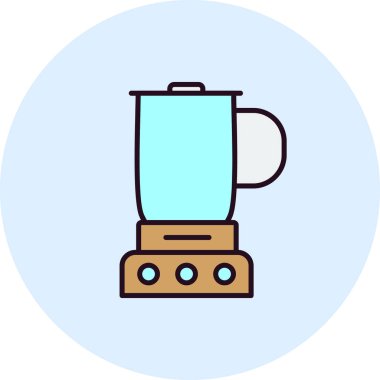 Mutfak karıştırıcı simgesi, vektör illüstrasyonu