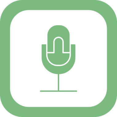 Mikrofon. Web simgesi vektör illüstrasyonu 