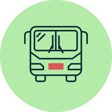 Otobüs. Web simgesi basit illüstrasyon 