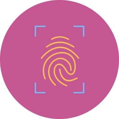 parmak izi ikonu vektör illüstrasyonu