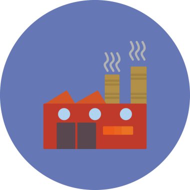 Fabrika simgesi vektör illüstrasyonu