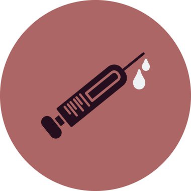 Şırınga simgesinin vektör illüstrasyonu 