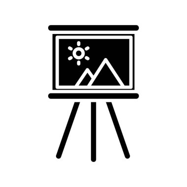 Tuval simgesi vektör illüstrasyonu