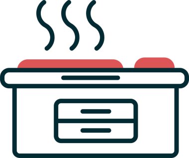 Mutfak sobası. Web simgesi