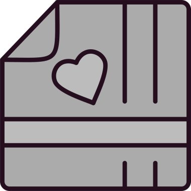 Mendil düz simgesi, vektör illüstrasyonu 