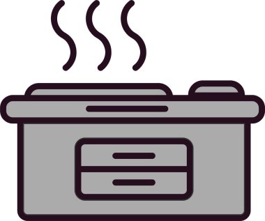 Mutfak sobası. Web simgesi