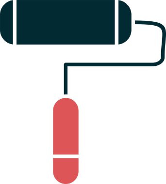 boya silindirli ikon vektörü, paten boyası, illüstrasyon