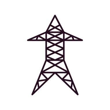 Elektrik direği. Web simgesi basit illüstrasyon 